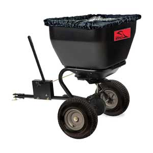 Pull behind spreader for lawn mower 3 